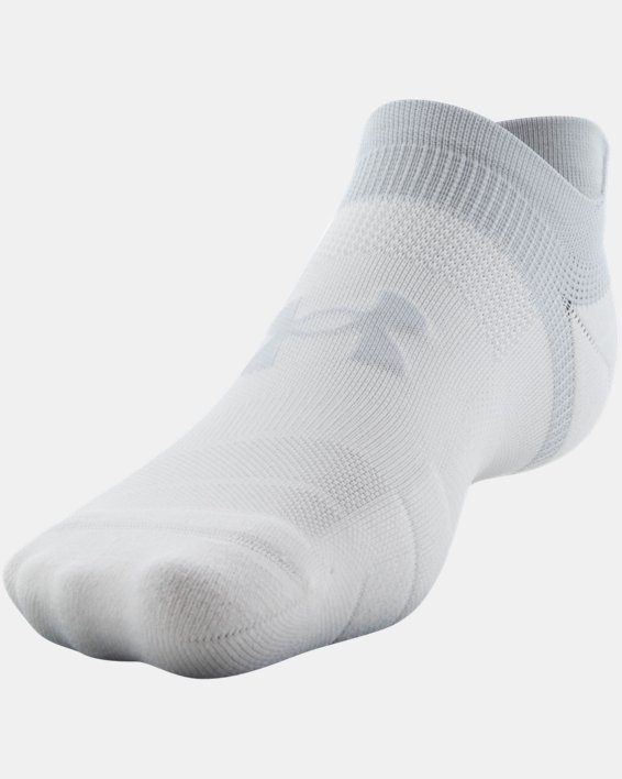Unisex UA ArmourDry® Run Lite 3-Pack Socks, White, pdpMainDesktop image number 2